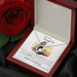 Forever Love Daughter Heart Necklace Keepsake