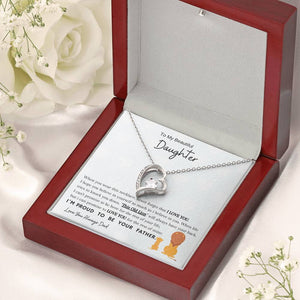 Forever Love Daughter Heart Necklace Keepsake