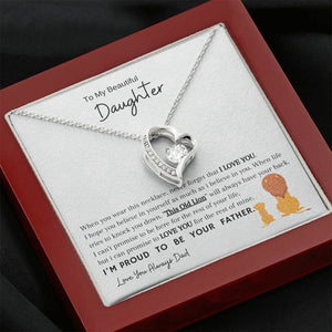 Forever Love Daughter Heart Necklace Keepsake