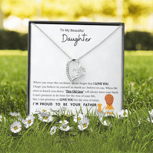 Forever Love Daughter Heart Necklace Keepsake