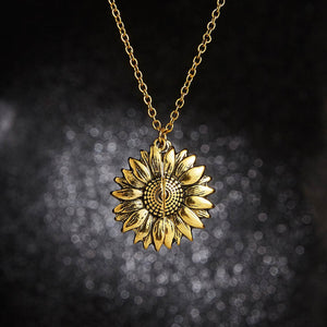 You Are My Sunshine Sunflower Necklace