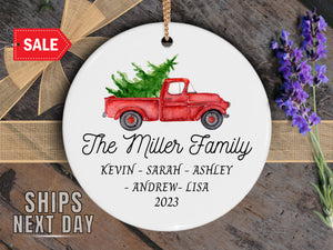 Family Christmas Ornament - Personalized Names