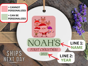 First Christmas Ornament - Personalized Baby Ornament