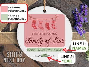 Personalized Family Christmas Ornament