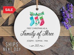 Custom Family Christmas Ornament - Personalized