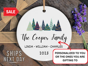 Personalized Family Name Christmas Ornament