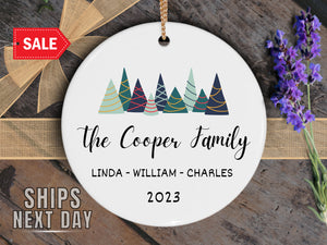 Personalized Family Name Christmas Ornament