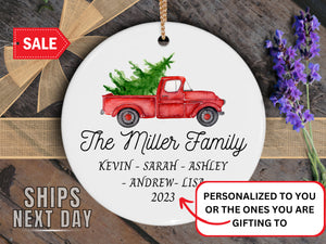 Family Christmas Ornament - Personalized Names