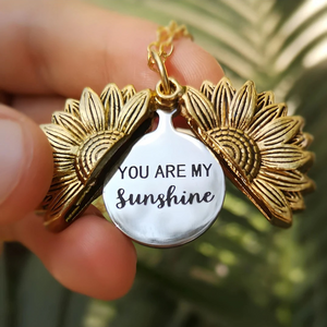 You Are My Sunshine Sunflower Necklace